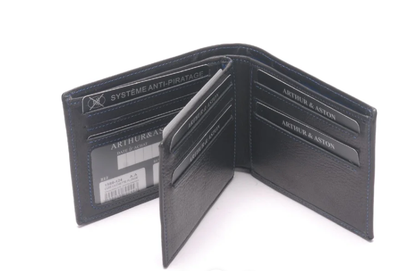 ARTHUR & ASTON - 1589-124-NOBL PORTE-CARTES ITALIEN D/NOIR-BLEU