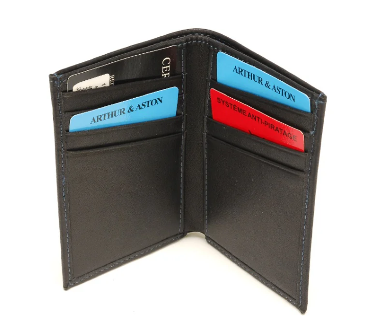ARTHUR & ASTON - PORTE-CARTES D/NOIR-BLEU
