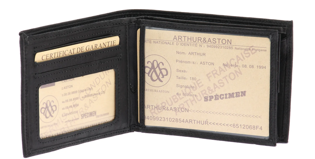 ARTHUR & ASTON - 94-499-NOIR PORTEFEUILLE ITALIEN A/NOIR