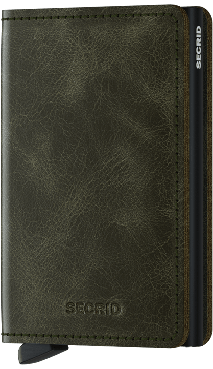 SECRID - SLIMWALLET VINTAGE OLIVE AND BLACK
