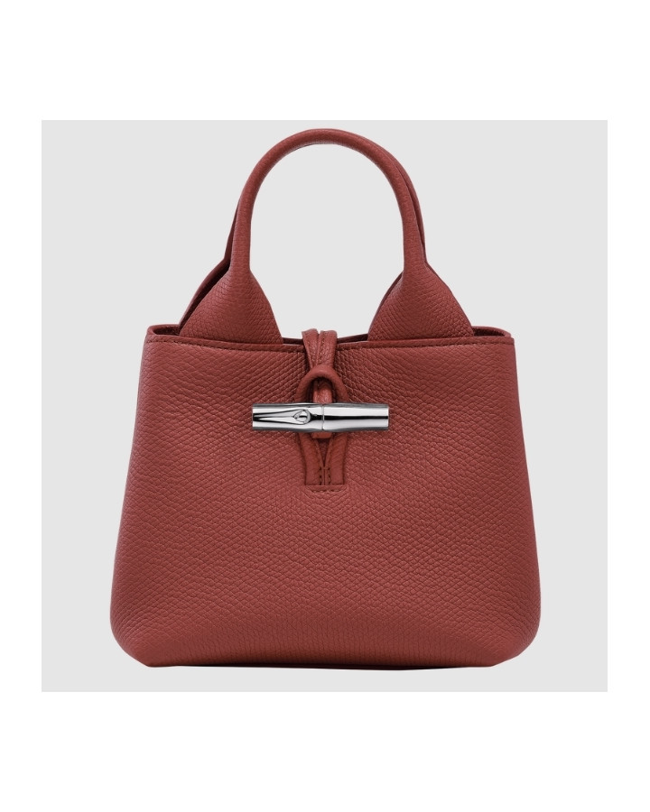 LONGCHAMP - Le Roseau - Sac porté main Châtaigne