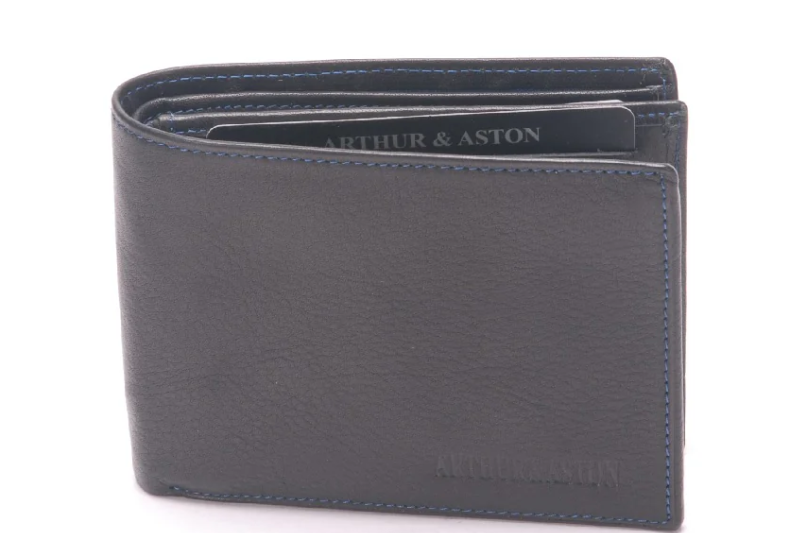 ARTHUR & ASTON - 1589-124-NOBL PORTE-CARTES ITALIEN D/NOIR-BLEU