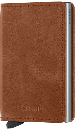[SLIMWALLET VINTAGE COGNAC SILVER] SECRID - SLIMWALLET VINTAGE COGNAC SILVER