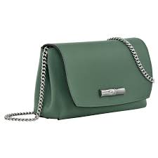 [10191HCN D90 Sauge] LONGCHAMP - Pochette chaine Sauge Roseau Box