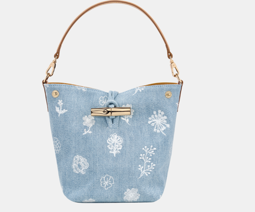 [10279HGL 028 Ciel] LONGCHAMP - Le Roseau Denim - Sac porté travers Ciel