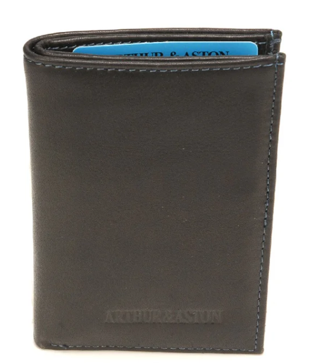 [1589-119 NOIR/BLEU] ARTHUR & ASTON - PORTE-CARTES D/NOIR-BLEU